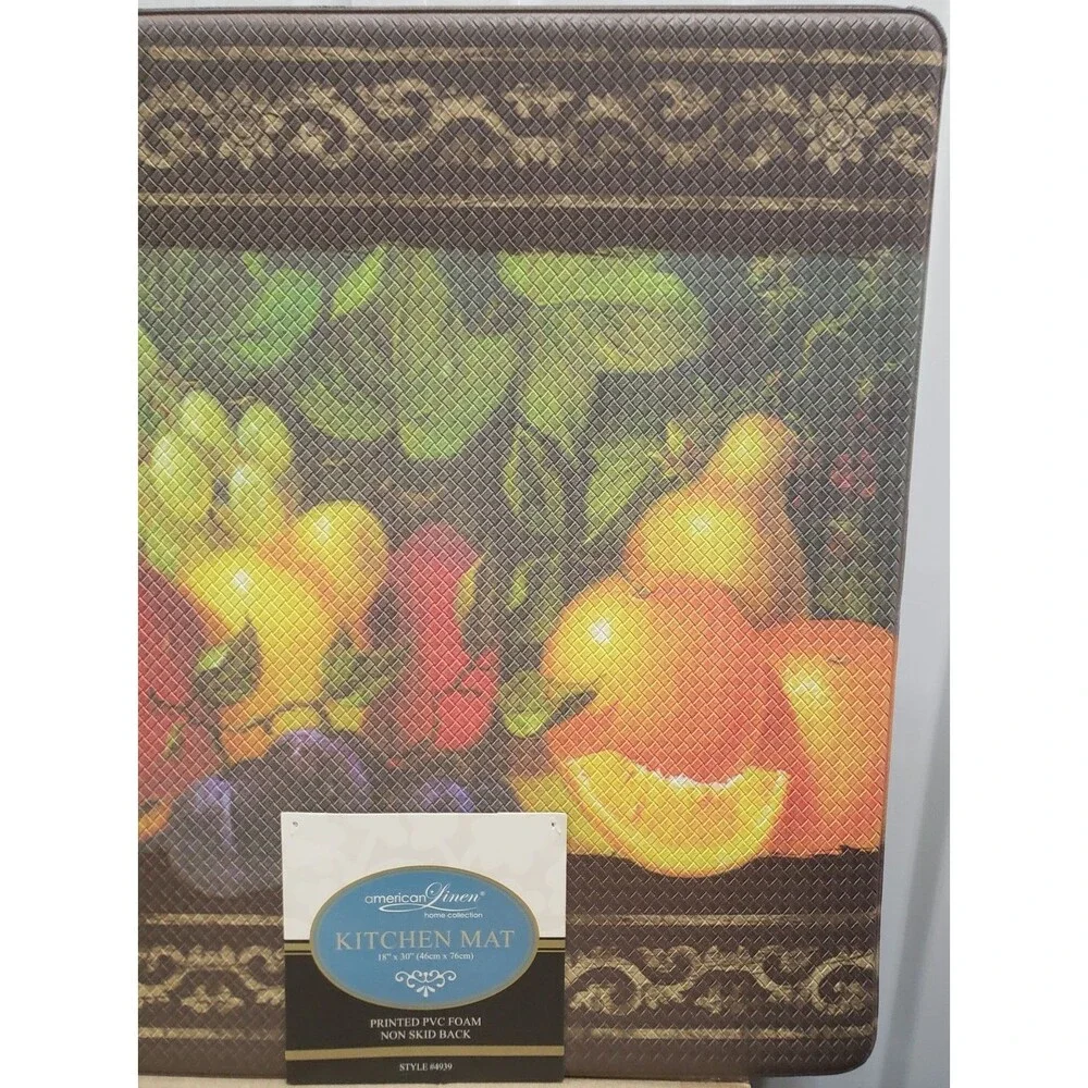 Non Slip Printed Kitchen Floor PVC Cushioned Foam Mat (18